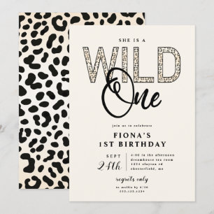 Invitación Leopard Print Wild Un cumpleaños