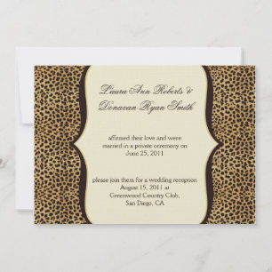 Invitación Leopard Print y Scrolls Post Boda