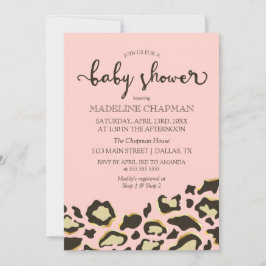 Invitación Leopard Spots & Tiger Stripes Baby Shower