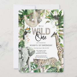 Invitación Leopard Wild One First Birday
