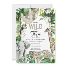 Leopard Young Wild and Three Safari Birthday