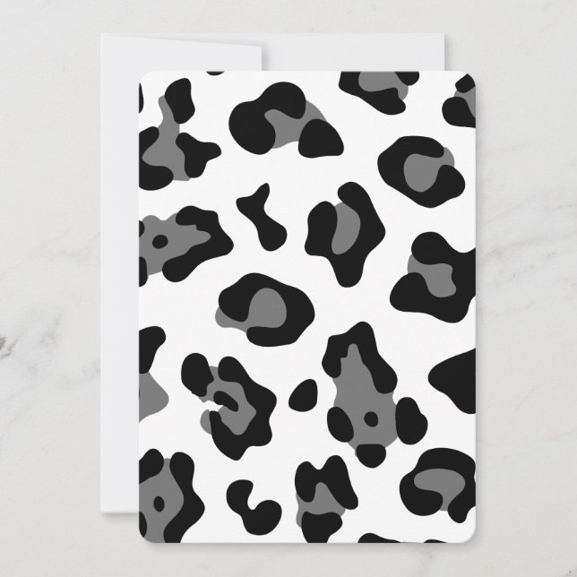 Invitación leopardo de las nieves (Anverso)