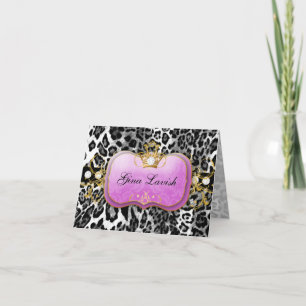 Invitación leopardo púrpura 311-Lavish con los diamantes