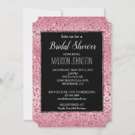 Invitación Leopardo rosa Purpurina Ombre