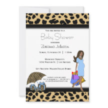 Leopardo Y Azul Impresión Mamá Afroamericana