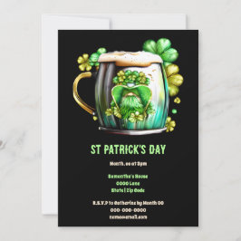 Invitación Leprechaun beer tankard gargle Irlanda diversión