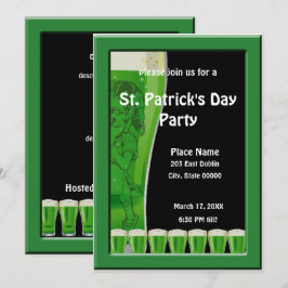 Invitación Leprechaun y Green Beer St. Patrick's Day Fiesta