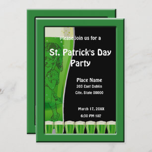 Invitación Leprechaun y Green Beer St. Patrick's Day Fiesta