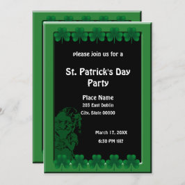 Invitación Leprechaun y Shamrock St. Patrick's Day Fiesta
