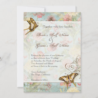 Invitación Les Fleurs Peony Rosa Tulip Floral Flowers Boda