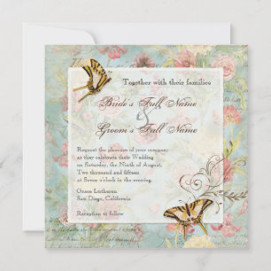 Invitación Les Fleurs Peony Rosa Tulip Floral Flowers Boda