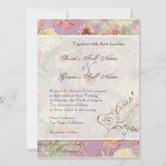 Invitación Les Fleurs Peony Rosa Tulip Floral Flowers Boda
