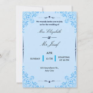 Invitación Les invitamos cordialmente a la boda de 