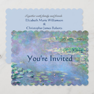 Invitación Les Nympheas Water Lilies Monet Bella Artes Boda