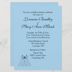 Invitación lesbiana azul