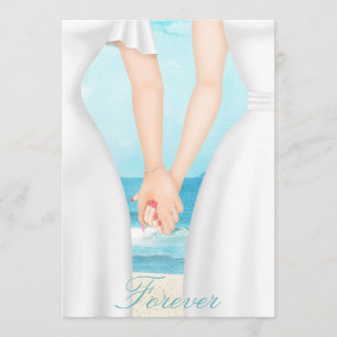 Invitación Lesbiana gay, dos novias invitadas a la playa