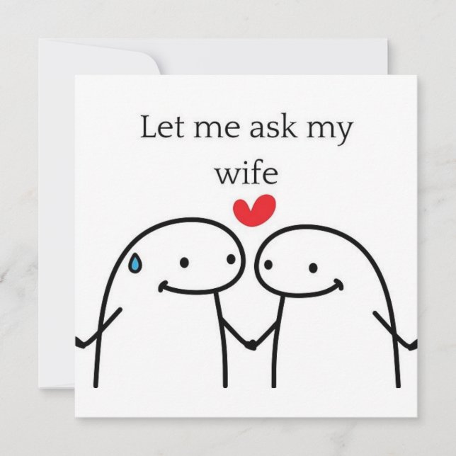 Invitación Let me Ask My Wife  (Anverso)