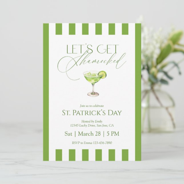 Invitación Let’s Get Shamrocked St Patrick’s Day Party (Anverso de pie)
