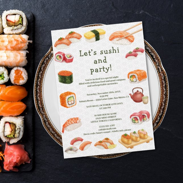 Invitación Let’s sushi and party! (Subido por el creador)