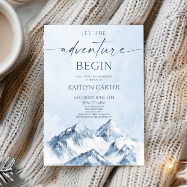 Invitación Let The Adventure Begin Mountain Bridal Shower (Subido por el creador)
