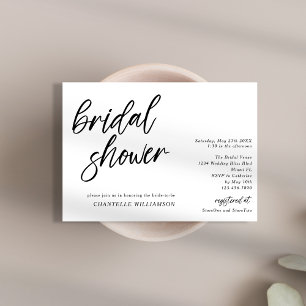 Invitación Letra a Mano Minimalista Despedida de Soltera Mode