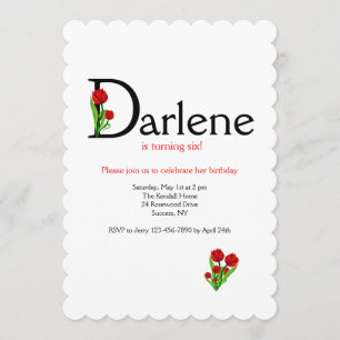 Invitación Letra "D" (Añadir Cualquier Nombre Con Letra D)