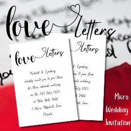 Invitación Letra de amor Boda manuscrito de tinta simple