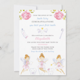 Invitación Letra de hadas dental