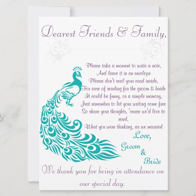 Invitación Letra de la recepción de la estación de la nota (Anverso)