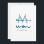 Invitación Letra de nombre de paje de azul marino fecha mascu<br><div class="desc">diseñar</div>