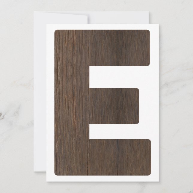 Invitación Letra E del cartel de primer cumpleaños de la alta (Anverso)