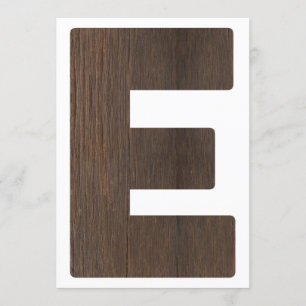 Invitación Letra E del primer cumpleaños de la alta presidenc