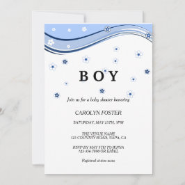 Invitación Letra Eucalyptus Botánica Boy Baby Shower Invita