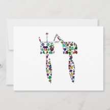 Letra hebrea 'CHET' hecha con diamantes y gemas