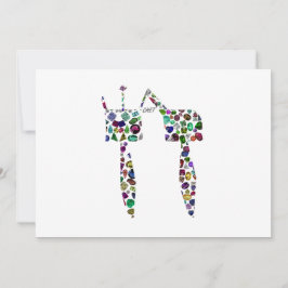 Invitación Letra hebrea 'CHET' hecha con diamantes y gemas