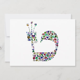 Invitación Letra hebrea 'TET'