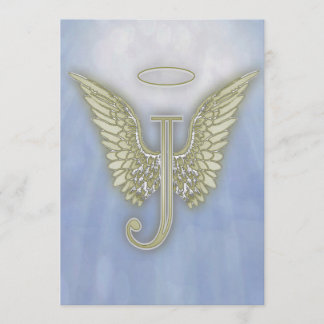 Invitación Letra J Angel Monograma