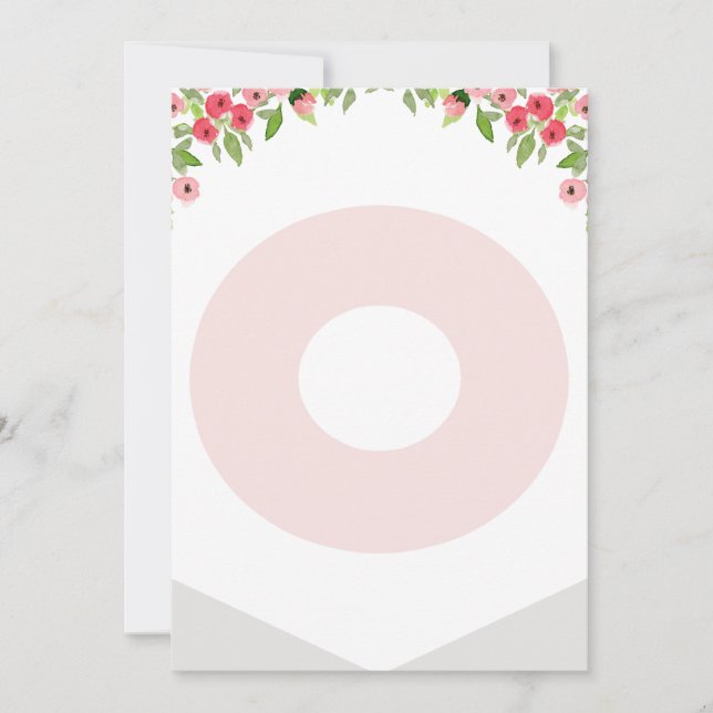 Invitación Letra pancarta de bosque de primer cumpleaños de a (Anverso)