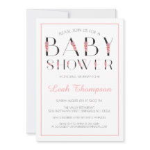 Letra rosa floral Baby Shower