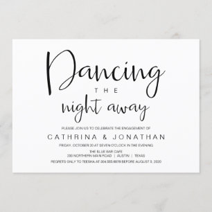 Invitación Letrada mano, escritura negra, Partido de compromi