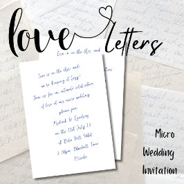 Invitación Letras de amor Aspecto de tinta manuscrita de MICR
