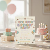 Letras de fieltro retro dulces y soleadas Cumpleañ
