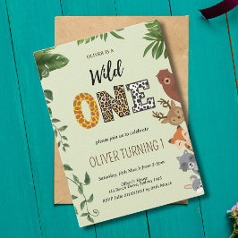 Invitación Letras de forma salvaje de un animal vergonzosamen