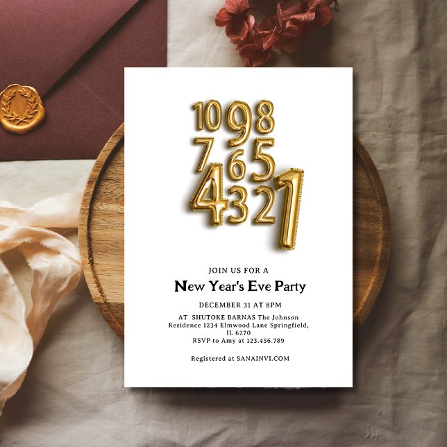 Invitación Letras de globos para la fiesta de cuenta regresiv (Subido por el creador)