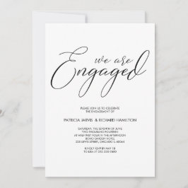Invitación Letras de guión para fiesta de compromiso y ducha 