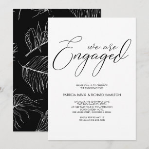 Invitación Letras de guión para fiesta de compromiso y ducha