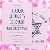 LETRAS DE LA ESTRELLA DEL Personalizado Bat Mitzva