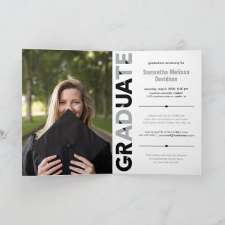Invitación Letras Grandes y Negritas en Gris Plateado con Cor