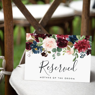 Invitación Letrero de Asiento Reservado Radiant Bloom Boda