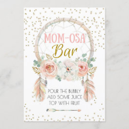 Invitación Letrero de bar Momosa Boho Dream-catcher 5x7"